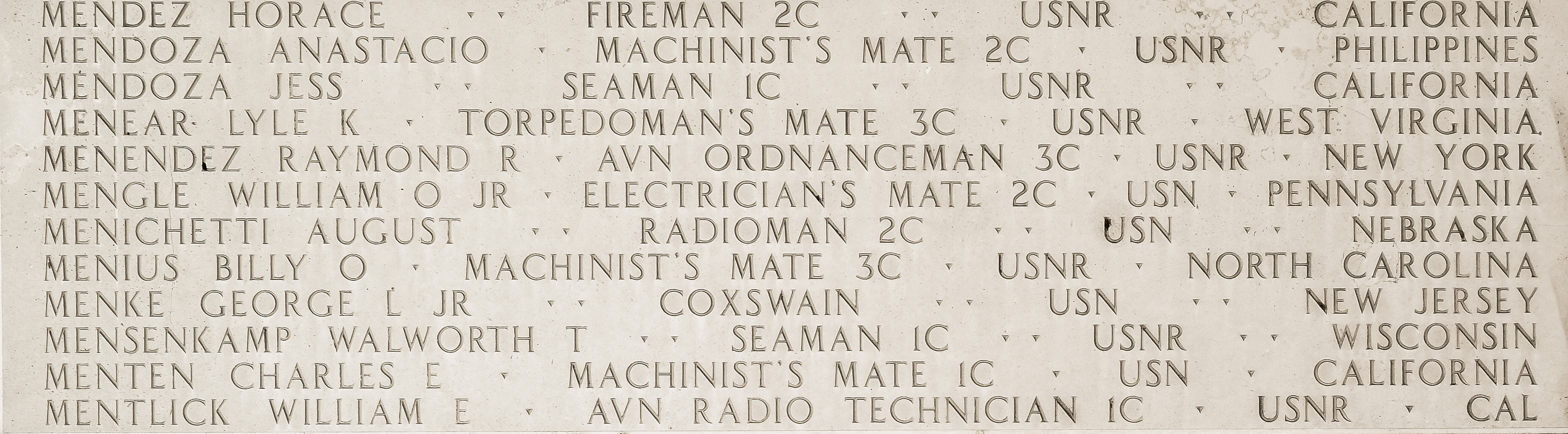 August  Menichetti, Radioman Second Class